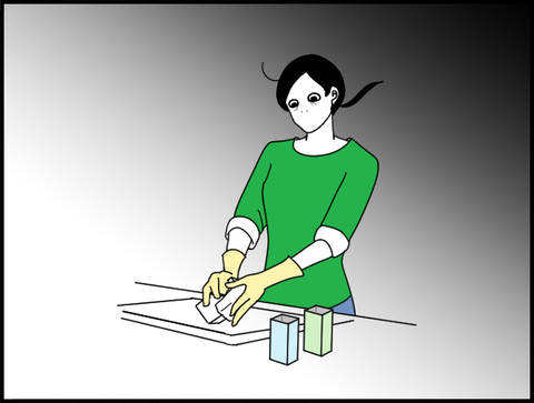 洗い物　歯ブラシたて透過