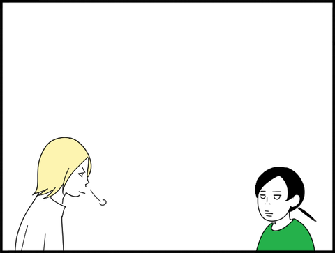 睨み合う夫婦