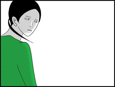 寂しそうに振り向くホリー
