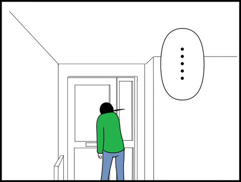 玄関前で・・・