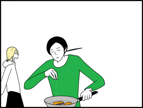 キッチンに来る旦那１
