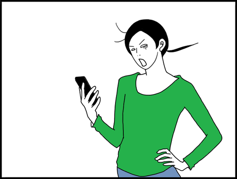スマホ驚き
