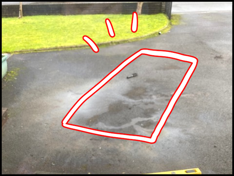 ブラシ上に駐車