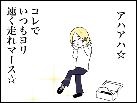この靴があれば速く走れマース