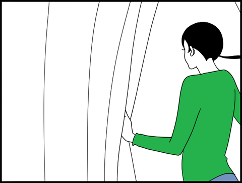 カーテン開ける