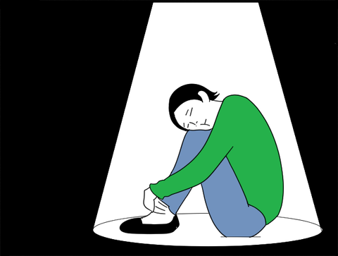 三角座りホリー