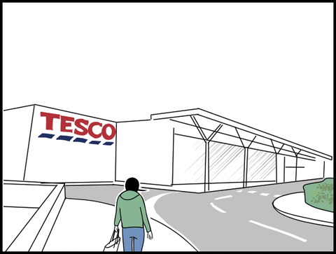 TESCOに買い物