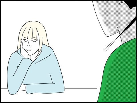 モモカと見つめ合う