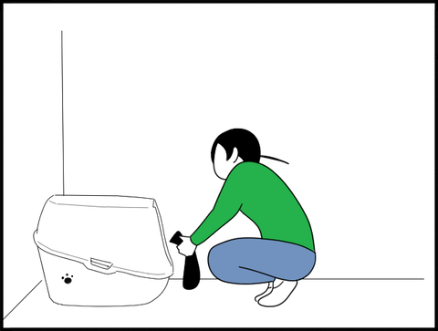 猫トイレ掃除ホリー
