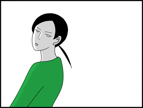 真顔で振り向くホリー２