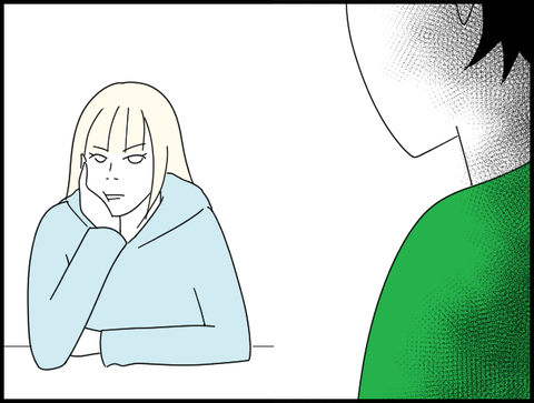 モモカと見つめ合う（ショート）