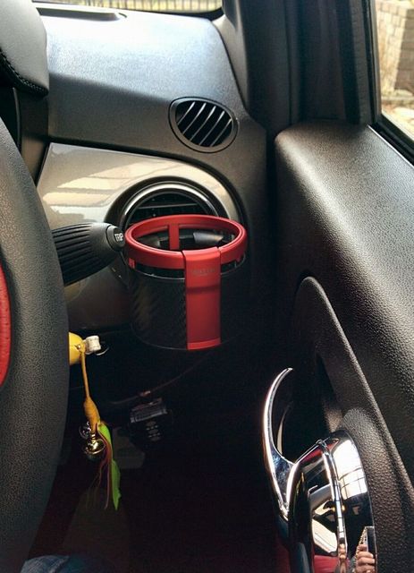 アバルト595 ドリンクホルダー 2個セット キーカバー一つのみ ALCABO ドリンクホルダー＜AL-T108＞ for FIAT500⁄ABARTH595⁄695 S4〜