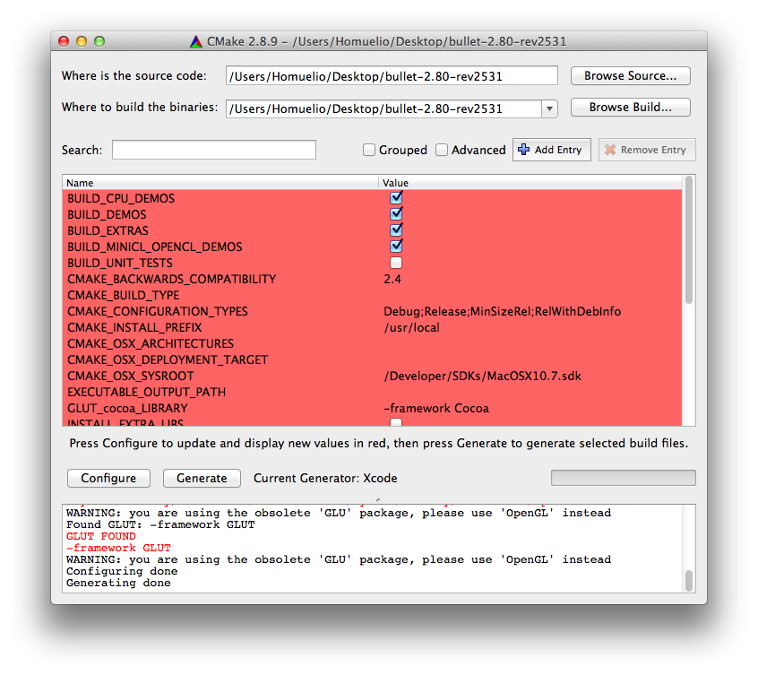 iOS(Xcode) 上で Bullet Physics を導入する : 金魚鉢