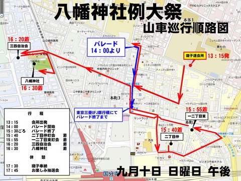 パレード仲二東三四廻り