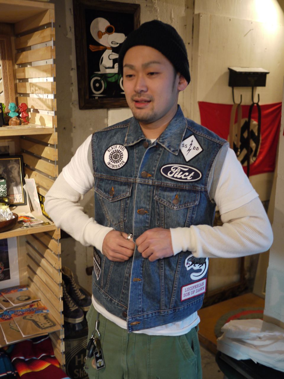 Fuct SSDD Nomad Bike Vest Cyberpunk 2077 V Nomad Leather Vest 