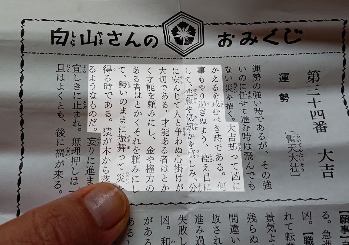 19年 年末旅行 白山比咩神社 雨の日は雨を愛す