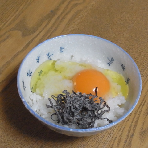 卵と塩昆布