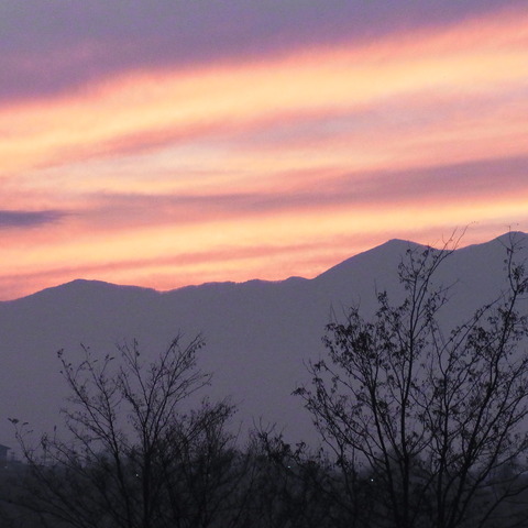 晩秋の夕焼け