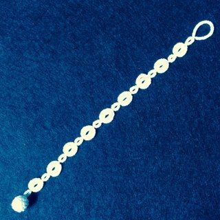 タティングレースのブレスレット&ピアス70 シャボン玉