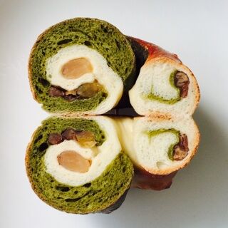 抹茶マーブル甘納豆　まっちゃ インディゴベーグルズ 新潟県 長岡市