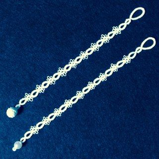 タティングレースのブレスレット&ピアス70 スプリットリング