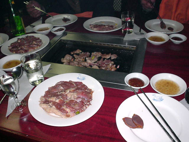 北朝鮮観光 鴨料理