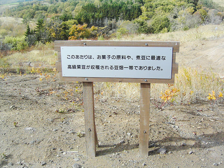 洞爺湖遺構 豆看板
