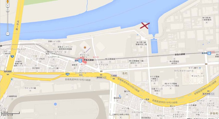 川崎事件現場地図