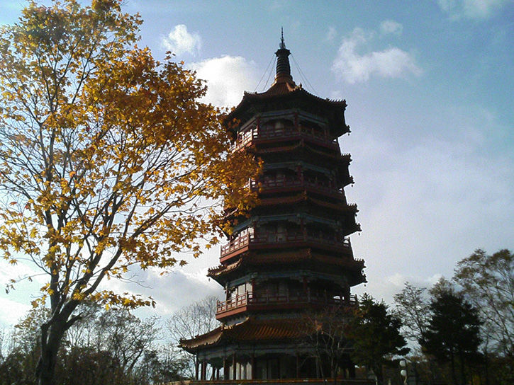 天華園 五重塔 木