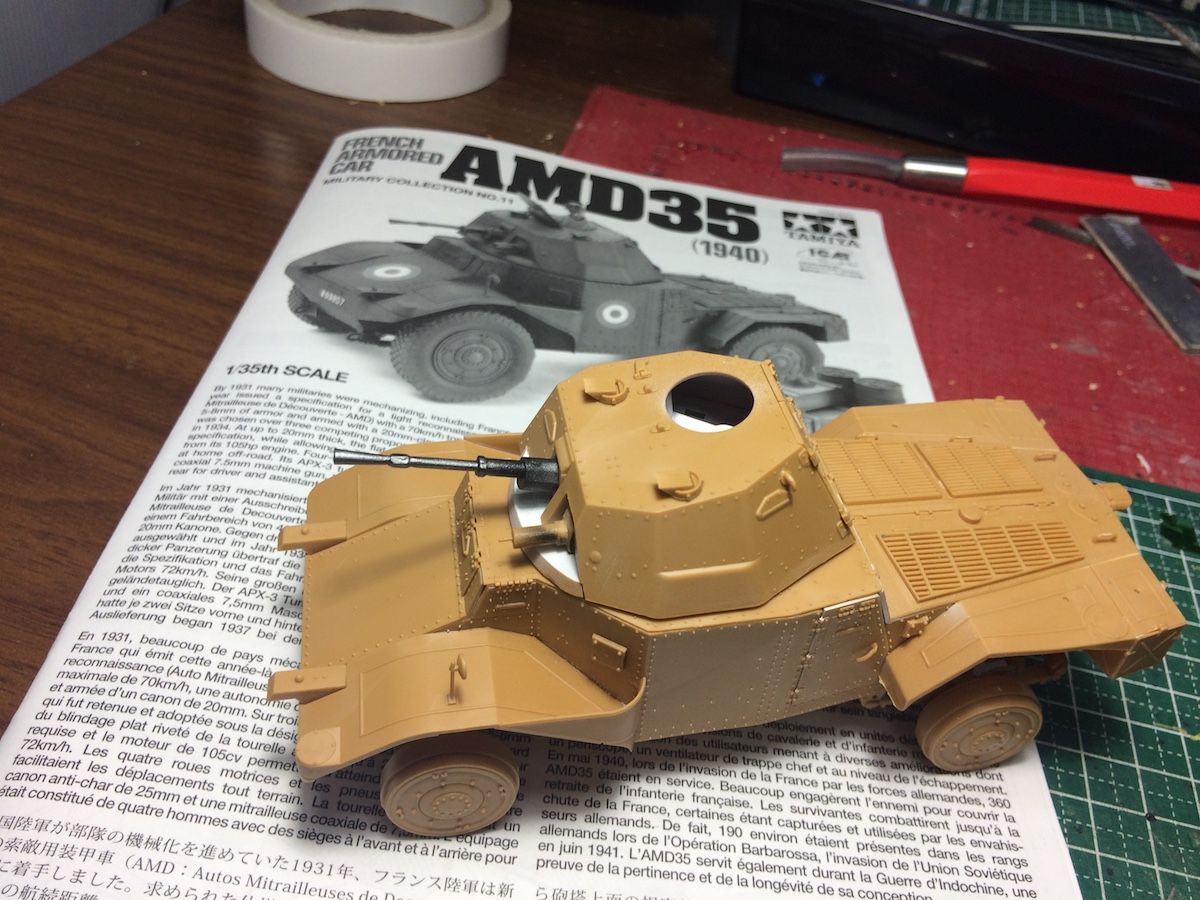 タミヤ 1/35 MMシリーズ フランス4輪装甲車 AMD35 : 〜hontepeta