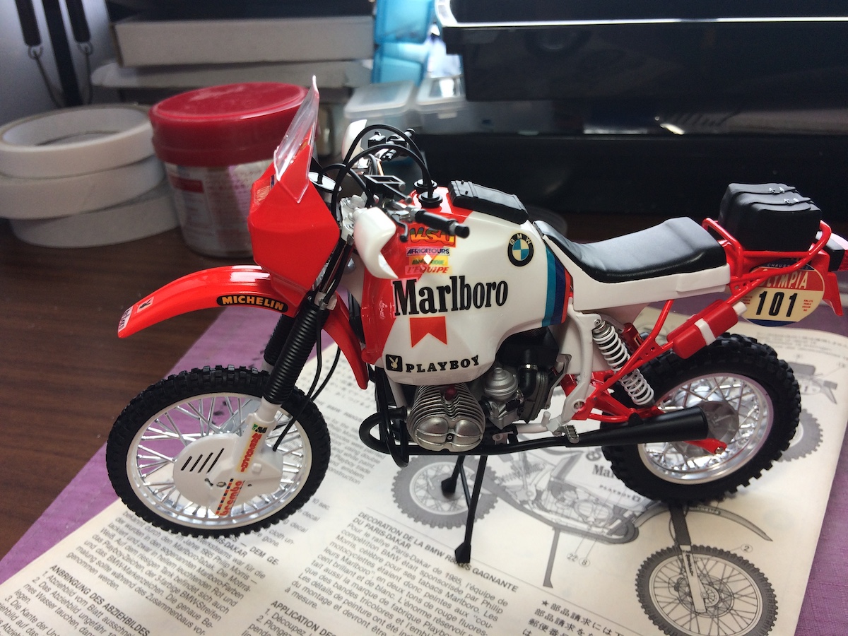 【保証書付】 1/12 タミヤ BMW 〜hontepetaの : パリダカライダー with R80G/S オートバイ・バイク