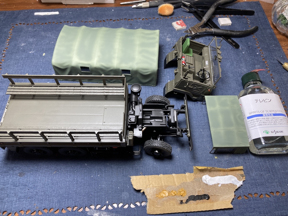アオシマ 1/35 陸上自衛隊73式大型トラック ISUZU SKW-464