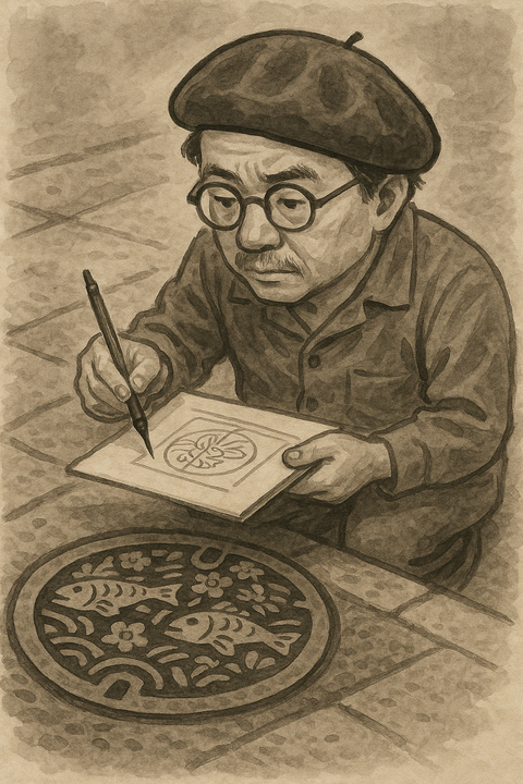 マンホール模写