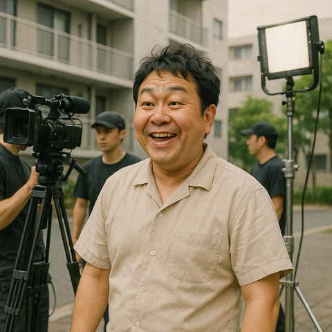 ドラマ撮影に臨む半袖の関西芸人