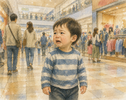 息子がでっかいショッピングセンターで迷子