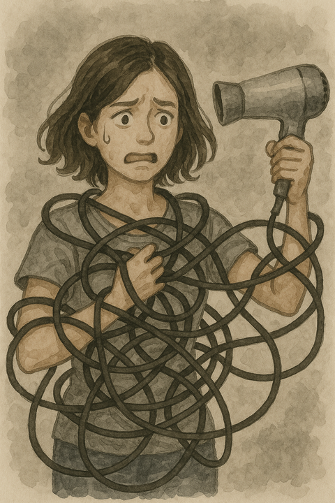 からまるドライヤーのコード