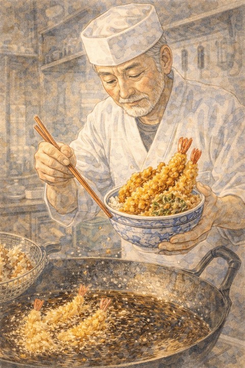 おじいちゃんが作る天丼