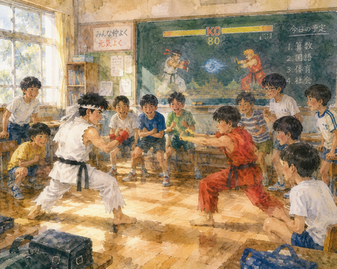 小学校でスト２ごっこ