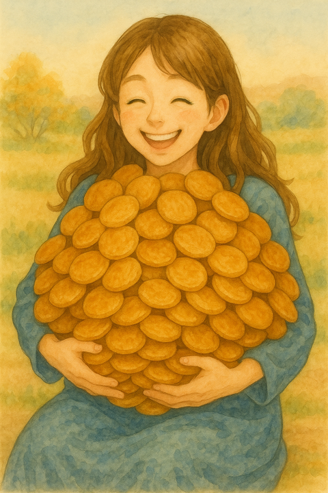 大量のせんべい