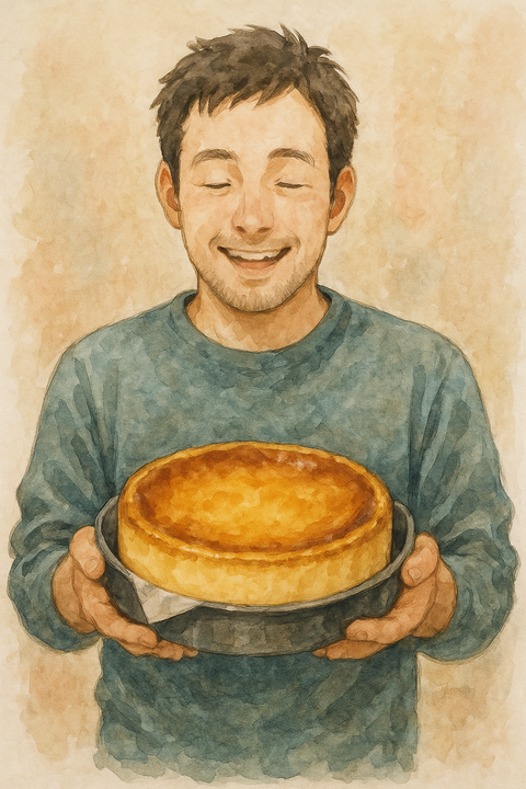 ベイクドチーズケーキ焼けた