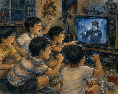 キョンシー映画で興奮する男子小学生