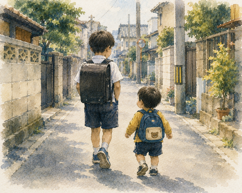 小学生と幼稚園児