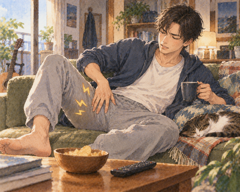 左足の太ももが必ず痺れる男性