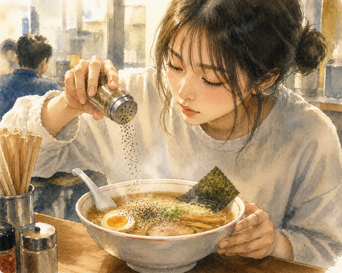 ラーメンコショウ女性