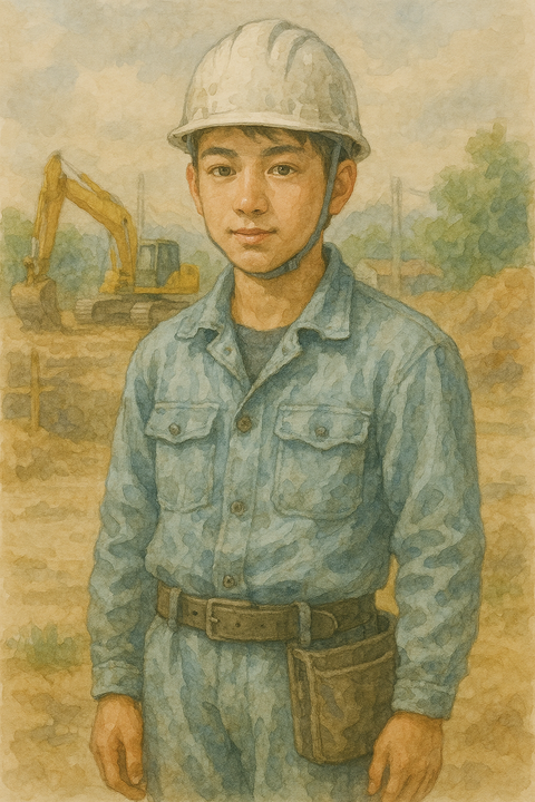 土木会社の若い職人