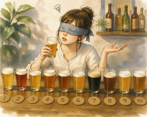 ビールの味比べ