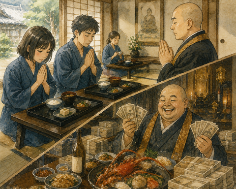 寺の宿坊体験質素な精進料理