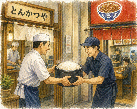 米の店舗間移動