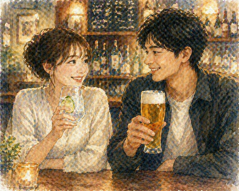 バーでは最初にジントニック？　まずはビールやろがい