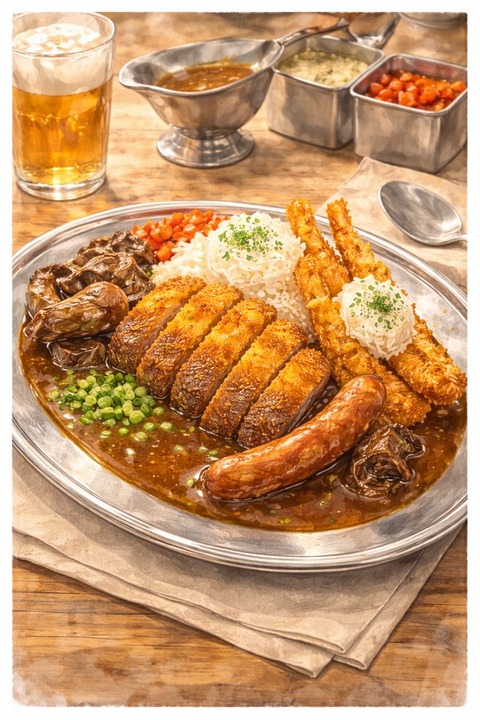 豪華なカレーランチ